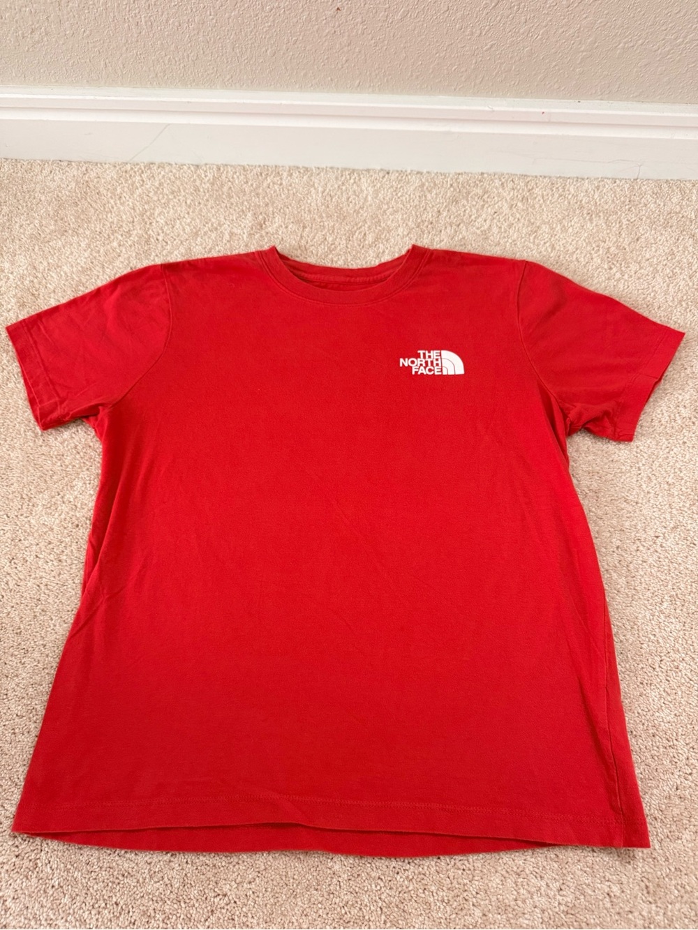 The North Face Red Tee with White Logo